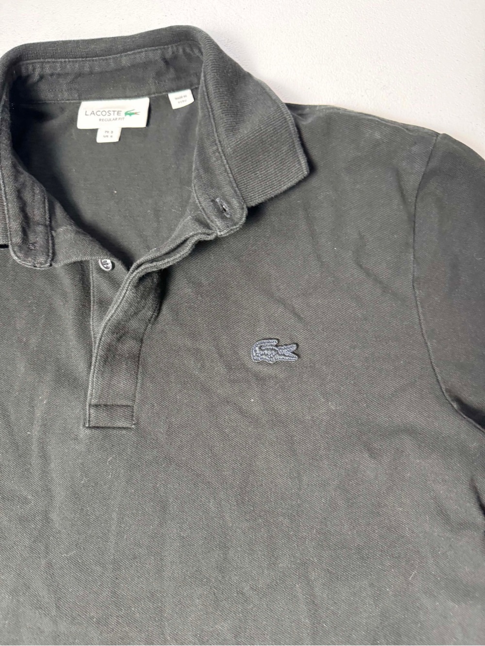 Lacoste polo shirt in black Sz S